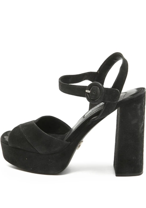 Prada Pre-Owned 110mm platform block-heel sandals - Black