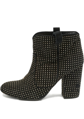 Laurence Dacade pre-owned 95mm studded block-heel boots - Black