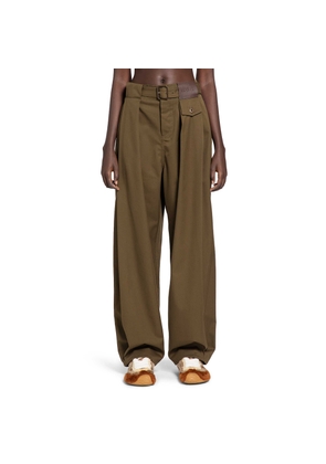 Pleated Cotton Silk Trousers