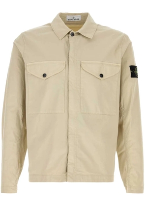 Stone Island stretch-twill shirt jacket - Neutrals