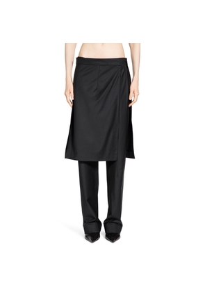 Wool blend Pants with Skirt Overlay