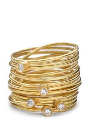 DISA ALLSOPP 18K yellow gold Spaghetti diamond ring