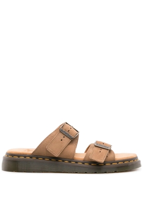 Dr. Martens Josef buckled suede slides - Neutrals