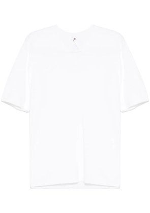 Label Under Construction raw edge T-shirt - White