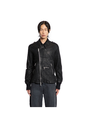 Waxed Lambskin Biker Jacket