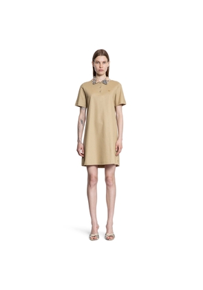 Check Collar Cotton Polo Shirt Dress