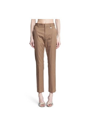 BURBERRY WOMAN BROWN TROUSERS