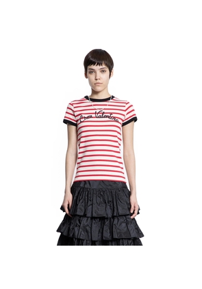 VALENTINO WOMAN RED T-SHIRTS & TANK TOPS