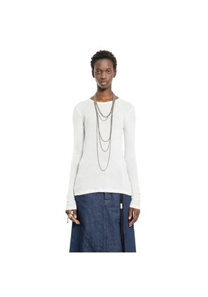 Fiene Long Sleeve T-Shirt in Viscose Cotton Rib