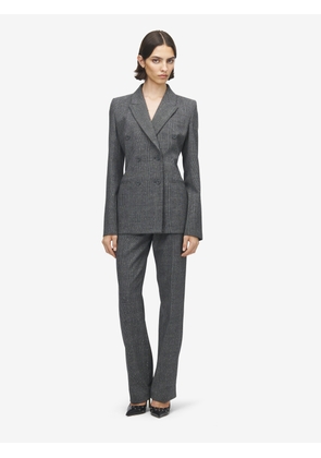ALEXANDER MCQUEEN - Flecked Glen Check Tailored Trousers - Item 858321QJAFV1080
