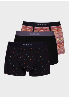 Paul Smith 'Signature Stripe' Mix Boxer Briefs Three Pack Multicolour