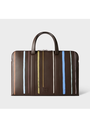 Paul Smith Brown 'Painted Stripe' Slim Leather Folio