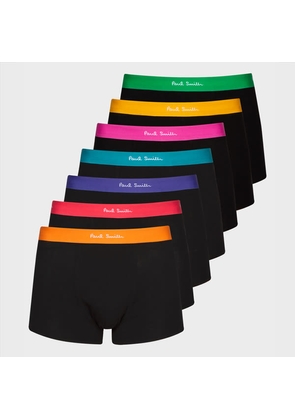 Paul Smith Organic-Cotton Black Boxer Briefs Seven Pack
