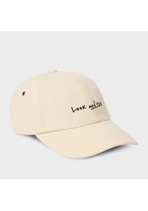 Paul Smith Ecru Cotton-Twill Quote Cap White