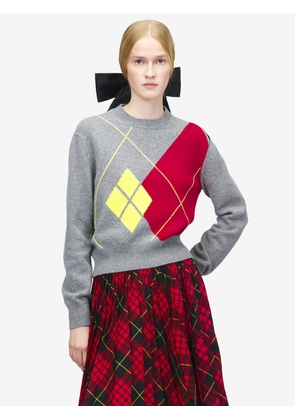 ALEXANDER MCQUEEN - Argyle Crew Neck Jumper - Item 858206Q1BFZ1164