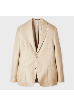 Paul Smith Light Camel Wool-Silk Unlined Blazer Brown