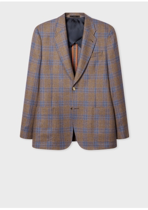 Paul Smith Brown Check Wool-Cashmere Buggy-Lined Blazer