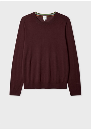 Paul Smith Burgundy Merino Wool Sweater Red
