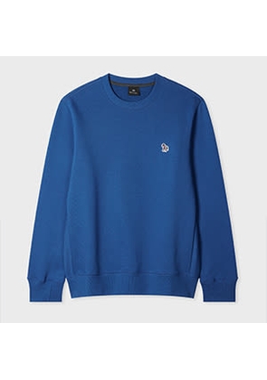 PS Paul Smith Mid Blue Organic Cotton Zebra Logo Sweatshirt