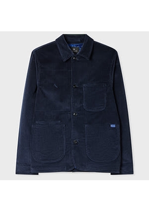 PS Paul Smith Navy Blue Organic Cotton Corduroy Work Jacket