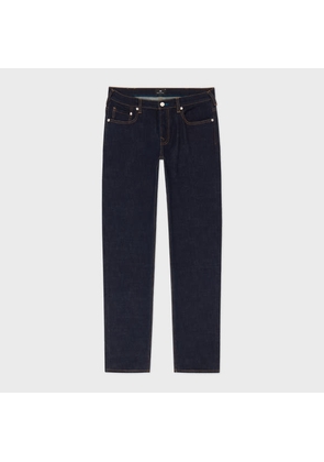 PS Paul Smith Tapered-Fit Indigo-Rinse 'Crosshatch Stretch' Jeans Blue
