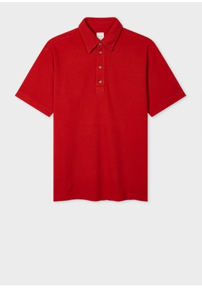 Paul Smith Red Cotton-Linen Polo Shirt Orange