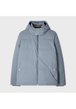 Paul Smith Light Blue Down Jacket with Detachable Hood