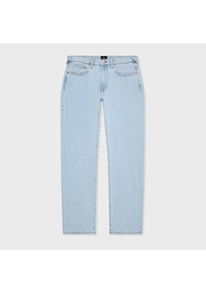 PS Paul Smith Relaxed Tapered-Fit Light Wash Recycled Cotton-Blend Jeans Blue