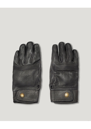 Belstaff Montgomery Motorcycle Glove Unisex's Goat Leather Black Size 2XL