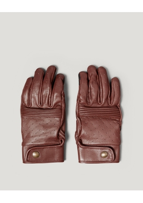 Belstaff Montgomery Motorcycle Glove Unisex's Goat Leather Oxblood Size 2XL