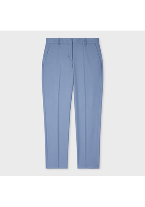 Paul Smith A Suit To Travel In - Women's Steel Blue Slim-Fit Wool Trousers