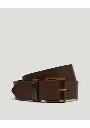 Belstaff Ledger Belt Unisex's Calf Leather Brown Size S