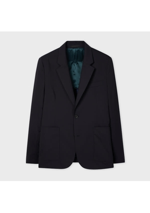 PS Paul Smith Navy Wool and Cotton-Blend Buggy-Lined Blazer Blue