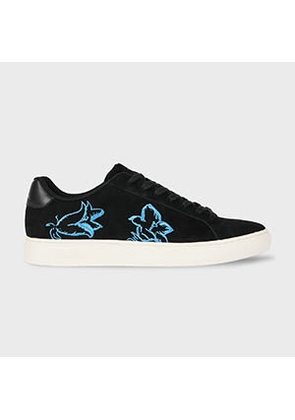 PS Paul Smith Black Suede 'Rex' Embroidery Trainers