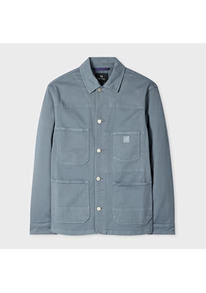 PS Paul Smith Powder Blue Garment-Dyed Denim Work Jacket