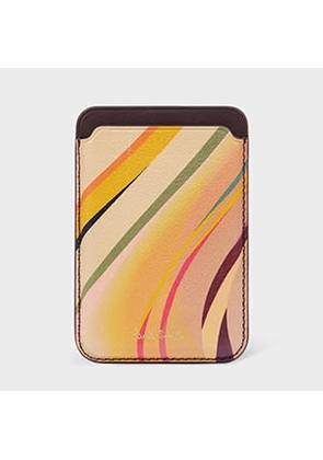 Paul Smith 'Swirl' iPhone MagSafe Leather Credit Card Case Multicolour