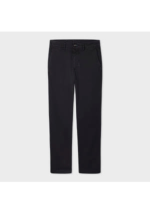 PS Paul Smith Mid-Fit Black Garment-Dyed 'Broad Stripe Zebra' Chinos