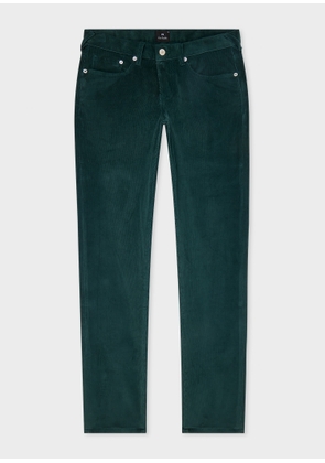 PS Paul Smith Tapered-Fit Petrol Blue Corduroy Trousers Green