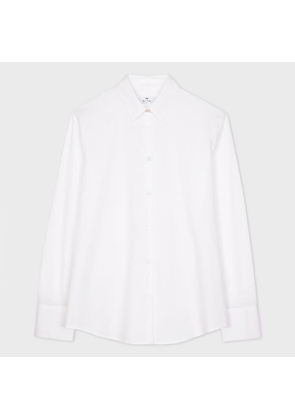 PS Paul Smith Women's White Stretch-Cotton 'Swirl' Cuff Shirt