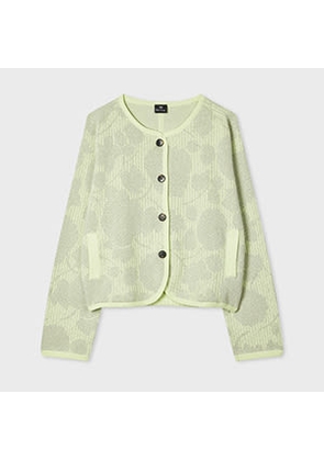 PS Paul Smith Women's Sage Jacquard Floral Cardigan Green