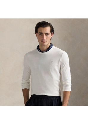 Slim Fit Textured Cotton Jumper