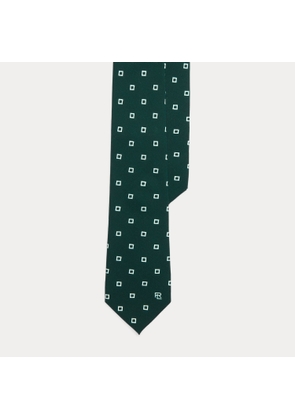 Square-Print Silk Tie