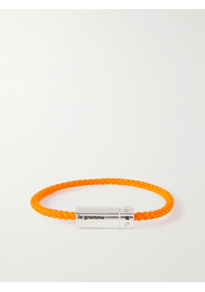 LE GRAMME KIDS - 7g Nato Sterling Silver and Cord Cable Bracelet - Men - Orange