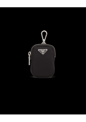 Re-Nylon mini pouch with keychain