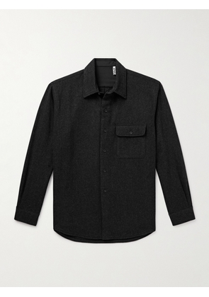 Kaptain Sunshine - C.P.O Brushed Cashmere-Flannel Shirt Jacket - Men - Black - 36