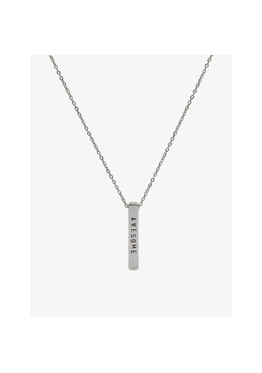 Womens Littlesmith Personalised 9 Characters Silver-Plated Vertical Bar Necklace