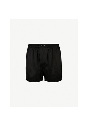Mens Derek Rose Woburn Regular-Fit Silk Boxers