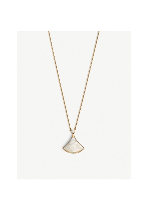 Bvlgari Divas' Dream 18Kt Pink-Gold With Mother Of Pearl and Pavé Diamonds Necklace