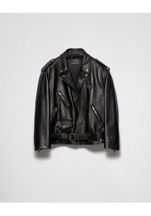 Nappa leather biker jacket