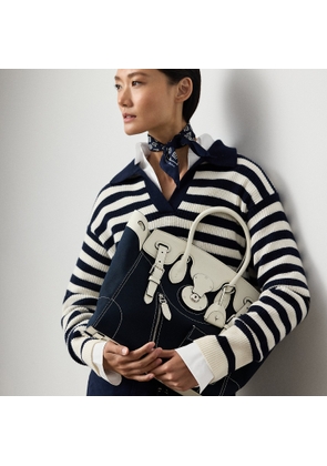 Soft Ricky 33 Calfskin-Trim Canvas Bag